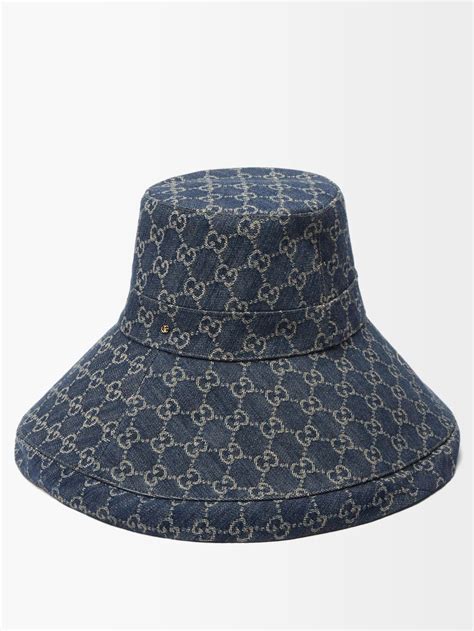 chanel denim bucket hat